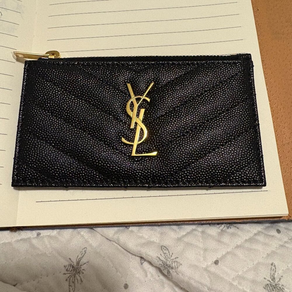 Saint Laurent Quilted Card Pouch